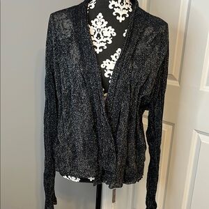 Eileen Fisher Silver and Black Blazer